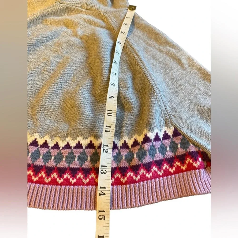 Gymboree Prima Ballerina Gray Purple Pullover Hooded Poncho Sweater Size 3T